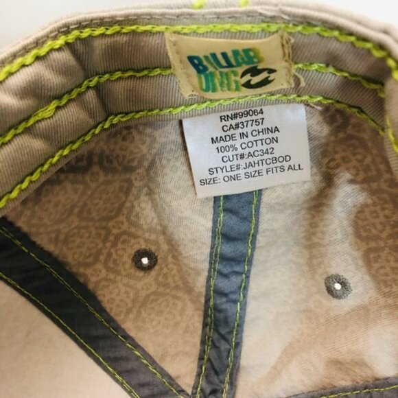 Billabong Trucker Hat Plastic Band Logo Cotton Distressed Baseball Cap Vintage - Picture 8 of 12